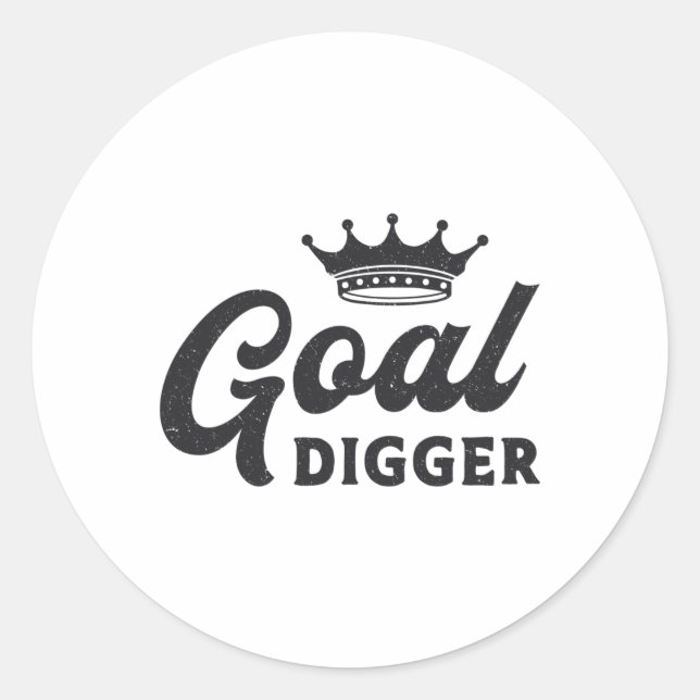 Unternehmer Goal Digger Boss Geschäftsführer Runder Aufkleber (Vorderseite)