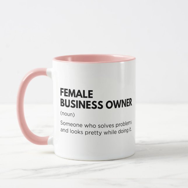 Unternehmerin bei Weibliche Funny Entrepreneur Fra Tasse (Links)