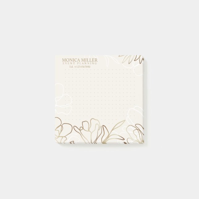 Unternehmerin Elegantes Notepad Post-it Klebezettel (Vorderseite)