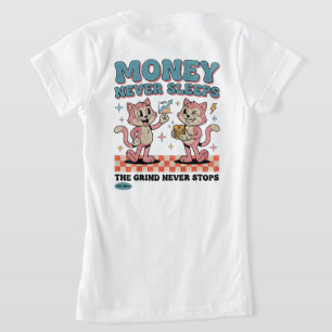 Unternehmerin Girl Boss: Geld Schläft Nie Katze T-Shirt