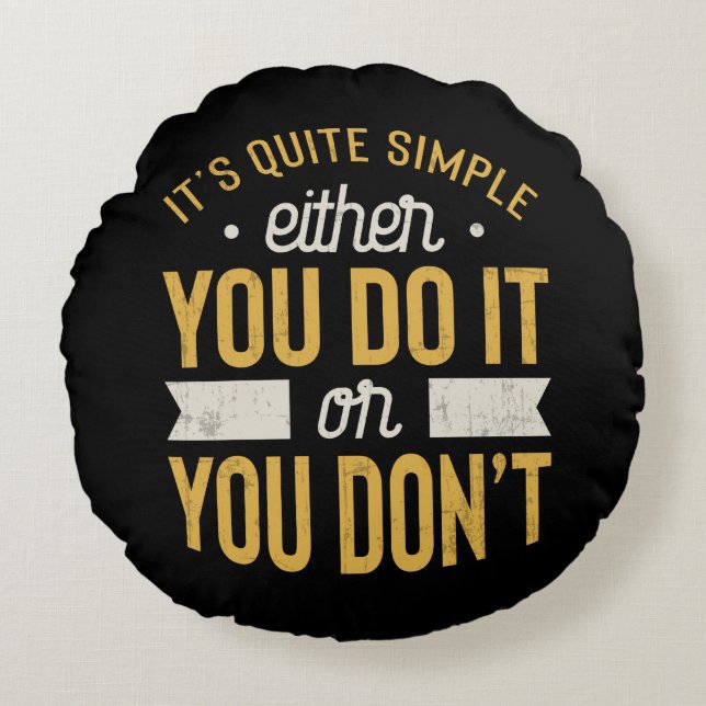 Unternehmerin Motivierend Inspiration Sprichwort Rundes Kissen (Vorderseite)