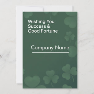Unternehmerischer St. Patrick’s Day Erfolg und Glü Karte