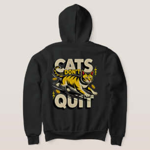 Unternehmungslustige Katzen geben nicht auf - Geld Hoodie