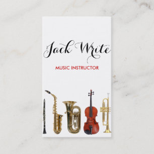 Unterricht Instrumentalmusik Lehrkraft Geschäft Visitenkarte