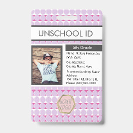 Unterricht ohne Schule Studentenmuster Abzeichen Ausweis