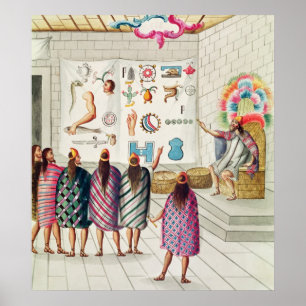 Unterrichten der Lesung der Manuskripte Poster