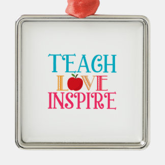 Unterrichten der Liebe Inspiriere Lehrer Ornament Aus Metall