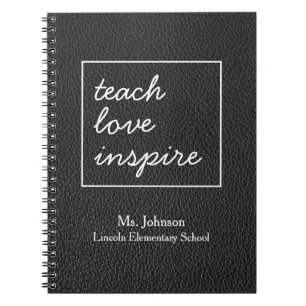 Unterrichten der Liebe Inspiriert Imitate Black Notizblock