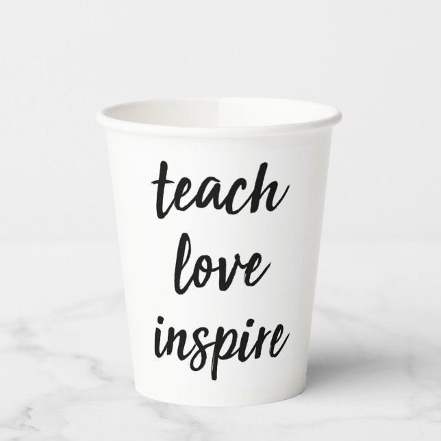 Unterrichten der Liebe Inspiriert | Inspirationsph Pappbecher (Links)