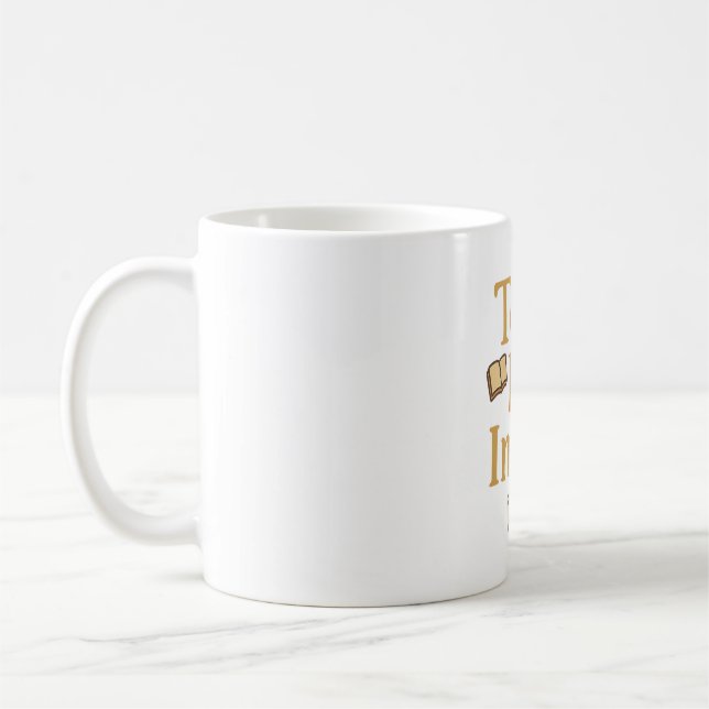Unterrichten der Liebe Inspiriert Kaffeetasse (Links)