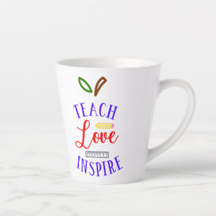 Unterrichten der Liebe Inspiriert Milchtasse