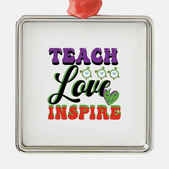 Unterrichten der Liebe Inspiriert Ornament Aus Metall (Vorne)
