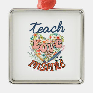 Unterrichten der Liebe Inspiriert Ornament Aus Metall
