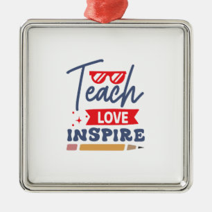 Unterrichten der Liebe Inspiriert Ornament Aus Metall
