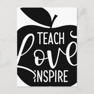Unterrichten der Liebe Inspiriert Postkarte