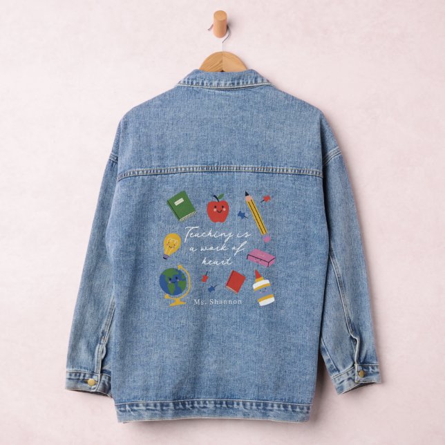 Unterrichten ist ein Werk des Herzens Jeansjacke (Hangar)
