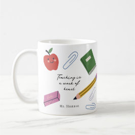 Unterrichten ist ein Werk des Herzens Kaffeetasse