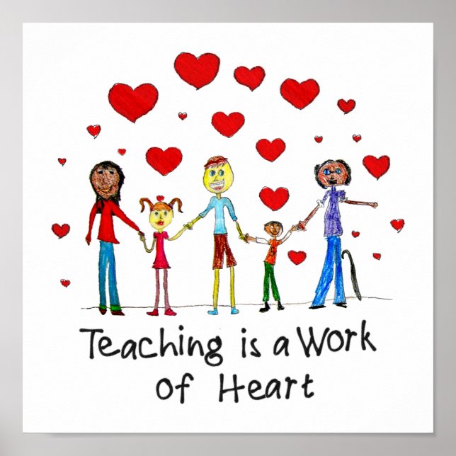 Unterrichten ist ein Werk von Heart Square Poster (Vorne)
