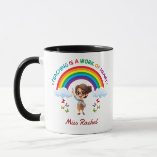 Unterrichten ist eine Herzensangelegenheit Regenbo Tasse