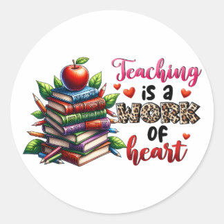 Unterrichten ist eine Herzensangelegenheit Runder Aufkleber