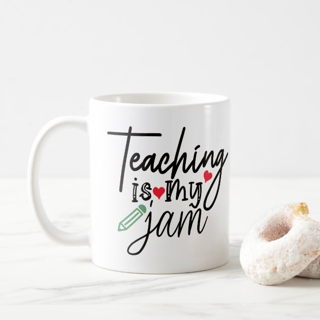 Unterrichten ist mein Jam Kaffeetasse (Mit Donut)