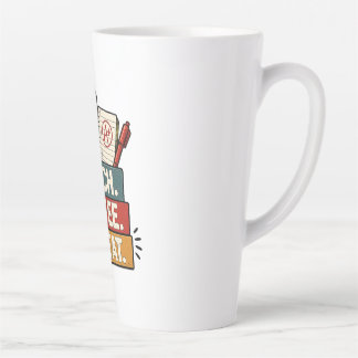 Unterrichten Kaffee Wiederholen Lehrer Retro Zurüc Milchtasse