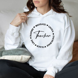 Unterrichten Liebe inspiriert motivieren hören zu  Hoodie