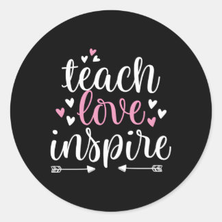 Unterrichten Liebe Inspirierte Lehrer Er Runder Aufkleber