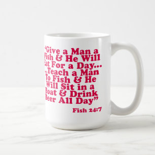 Unterrichten Sie einen Mann zu fischen Kaffeetasse