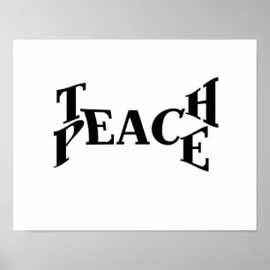 Unterrichten Sie Frieden Poster