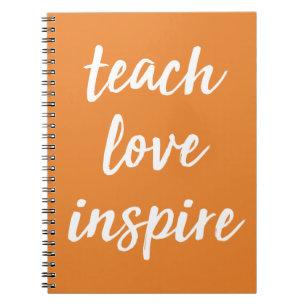 Unterrichten Sie Liebe inspirieren   Inspirational Notizblock