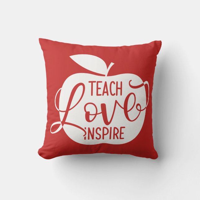 Unterrichten Sie Liebe inspirieren Kissen (Vorderseite)