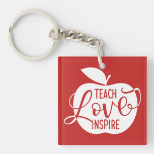 Unterrichten Sie Liebe inspirieren Schlüsselanhänger
