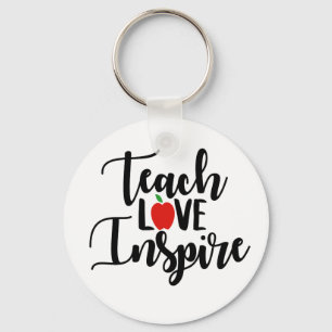 Unterrichten Sie Liebe inspirieren Schlüsselanhänger
