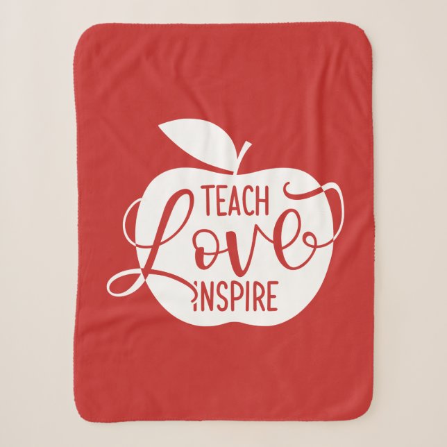 Unterrichten Sie Liebe inspirieren Sherpadecke (Vorderseite)