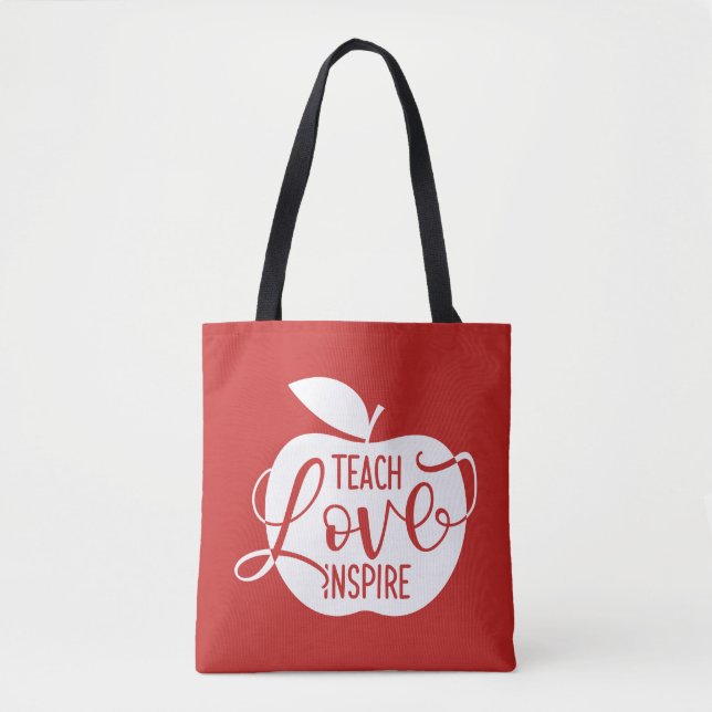 Unterrichten Sie Liebe inspirieren Tasche (Vorderseite)