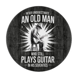 Unterschätze niemals einen alten Mann, der Gitarre Schneidebrett