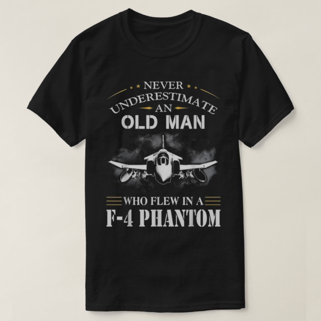 Unterschätze niemals einen alten Mann, der in A-F- T-Shirt (Design vorne)