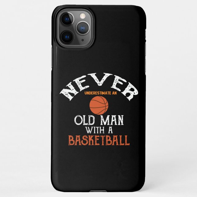 Unterschätze niemals einen alten Mann mit einem Ba iPhone Hülle (Rückseite)