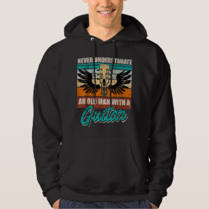 Unterschätze niemals einen alten Mann mit Gitarre Hoodie