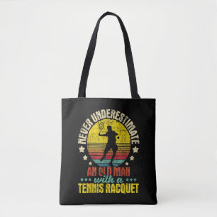 Unterschätze niemals einen alten Mann - Tennisschl Tasche