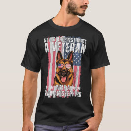 Unterschätze niemals einen Veteran mit deutschem S T-Shirt