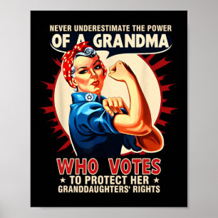 Unterschätzen Sie den Power eines Oma, das Gra wäh Poster