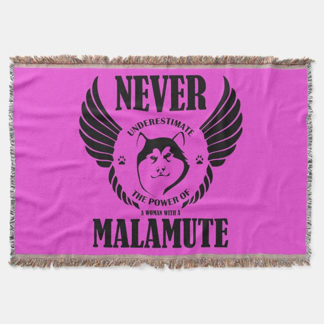 Unterschätzen Sie Malamute nie Decke (Vorderseite)