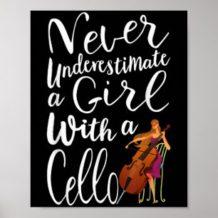 Unterschätzen Sie nie ein Mädchen mit einem Coolen Poster