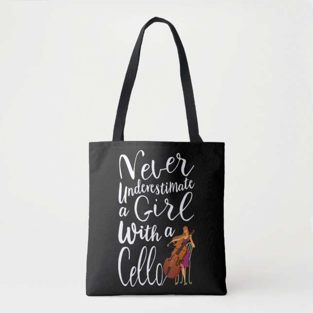 Unterschätzen Sie nie ein Mädchen mit einem Coolen Tasche (Vorderseite)