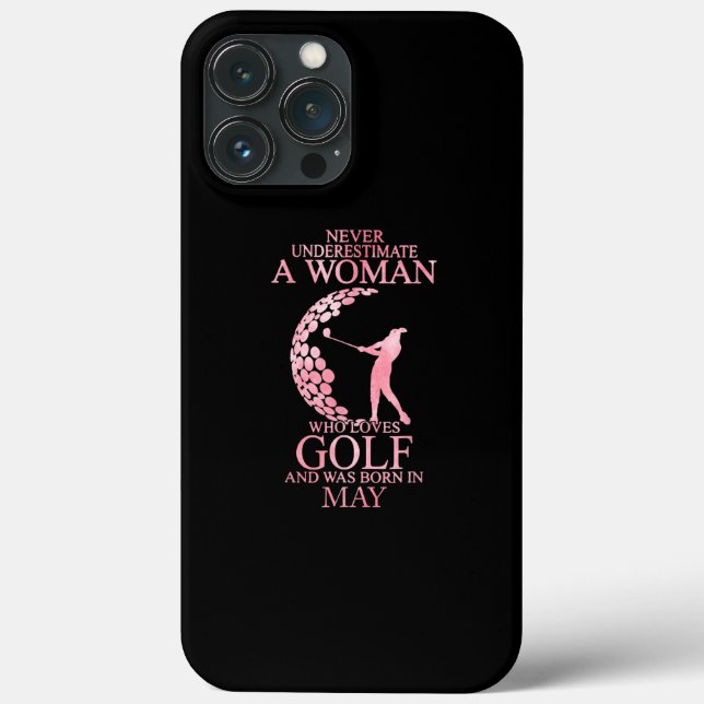 Unterschätzen Sie nie eine Frau, die Golf und in L Case-Mate iPhone Hülle (Rückseite)