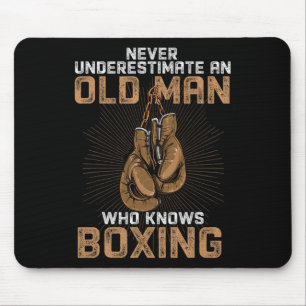 Unterschätzen Sie nie einen alten Mann, der Boxspa Mousepad