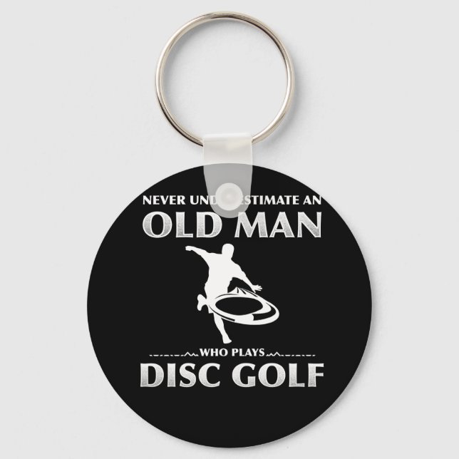 Unterschätzen Sie nie einen alten Mann, der Golf s Schlüsselanhänger (Vorderseite)