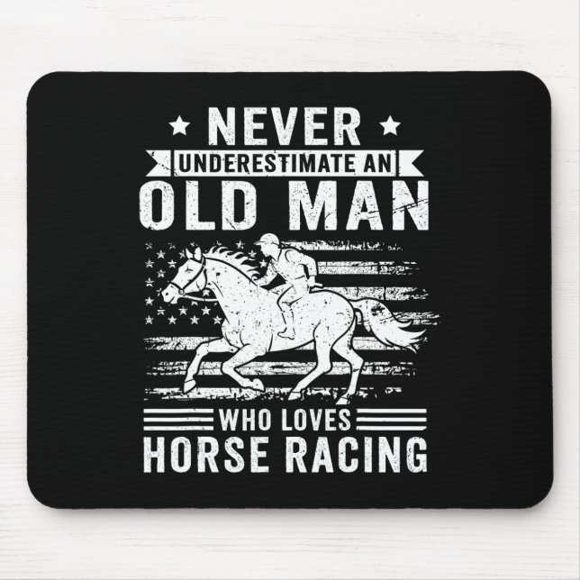 Unterschätzen Sie nie einen alten Mann, der Racing Mousepad (Vorne)